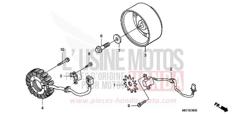 GENERATRICE de SW-T400 ABS PEARL COSMIC BLACK (NHA64) 2009